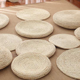 蒲草坐垫手工编织圆形玉米皮垫拜佛地板茶道草垫子榻榻米垫打坐垫