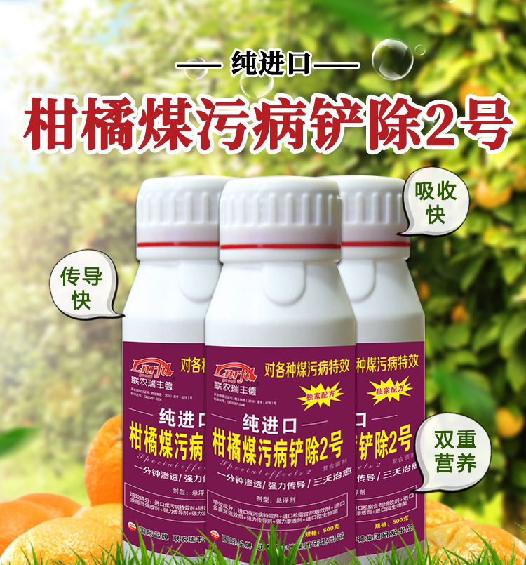 果树煤污病专用杀菌剂 柑橘番茄花木多肉等煤污病 农药批发