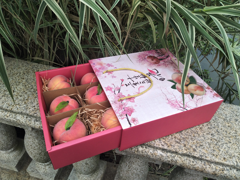 水蜜桃包装盒蜜桃盒9个装礼盒包装箱送人桃子包装盒高档桃盒现货