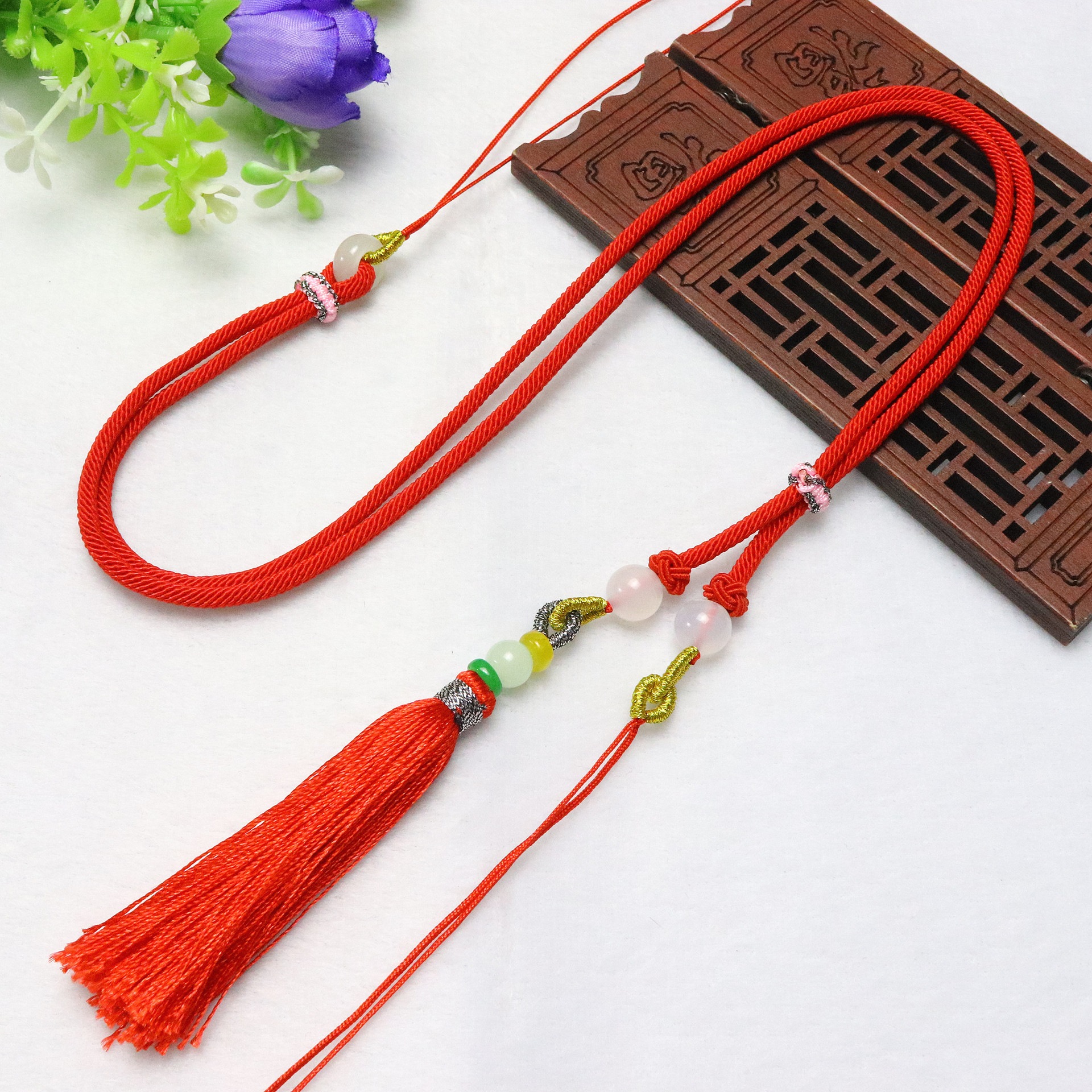 中国结流苏项链绳 玉器翡翠挂绳 手工编织玉绳 玉佩挂坠挂件绳