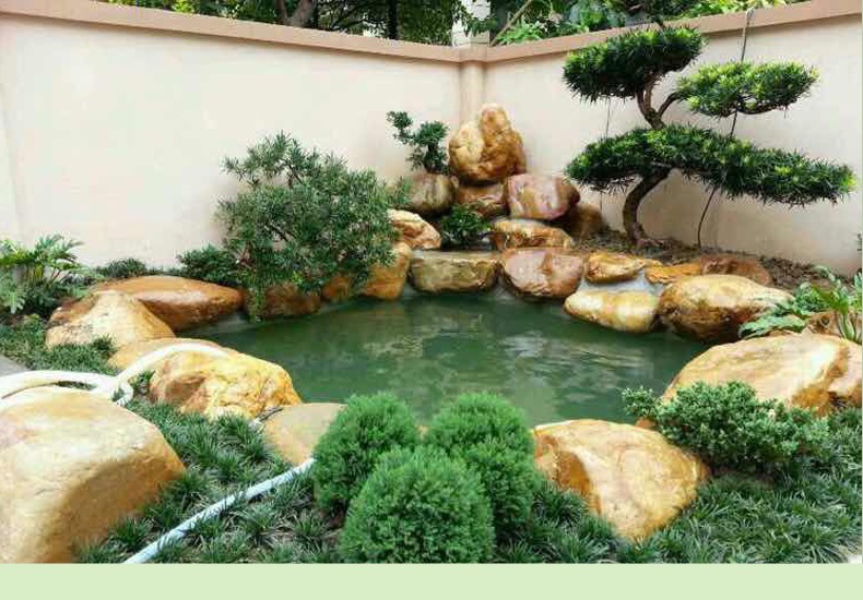 黄蜡石造景立石天然景观石驳岸园林庭院鱼池假山精品刻字石头