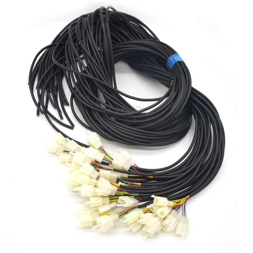 电动车调速转把三芯护套线五芯线2米长控制器对插线电动车配件线