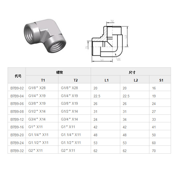 英制内螺纹弯头 zg1/8-zg1/8 弯头管件外螺纹内扩口弯头