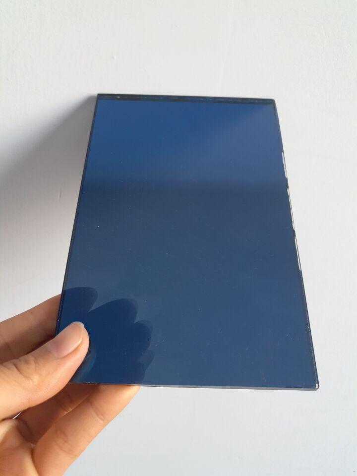 宝石蓝 灰 f绿 福特蓝镀膜 隔音隔热钢化玻璃 深加工玻璃定制4-25