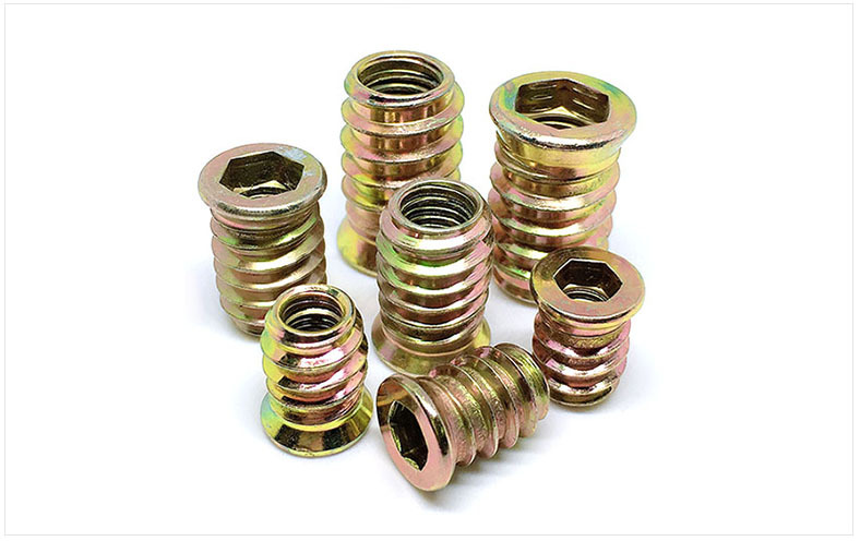 铁带介内外牙螺母 沉头家具预埋螺母 铁螺母 m6-m10