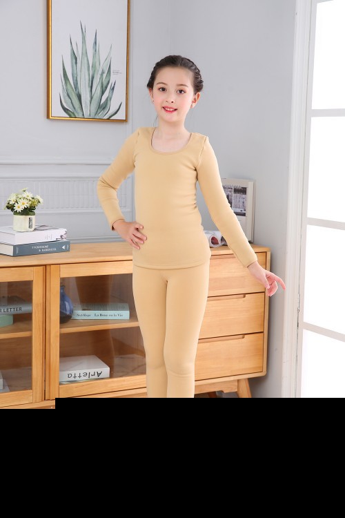 秋冬女童肉色打底衣儿童舞蹈打底衫肤色紧身衣隐形袜练功服演出服