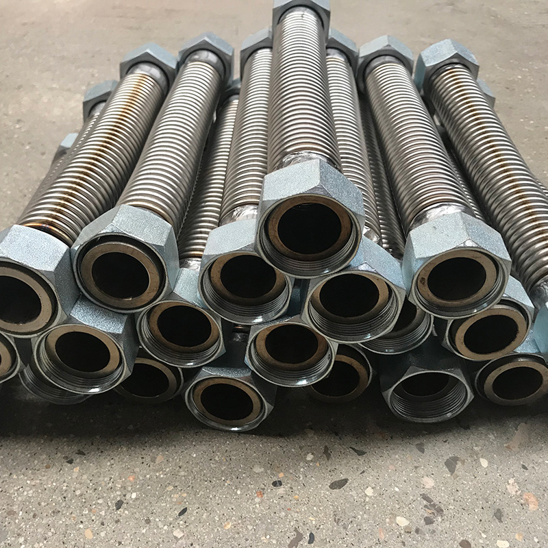 万宇304不锈钢dn25丝扣式金属软管304不锈钢波纹管耐高温耐腐蚀