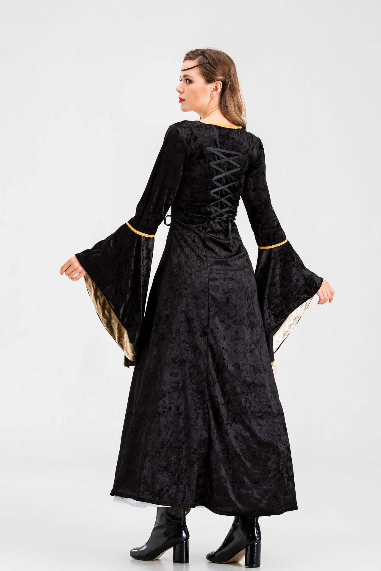 欧洲中世纪收腰法式公主长裙 贵族英伦风礼服连衣裙 影楼拍摄服装