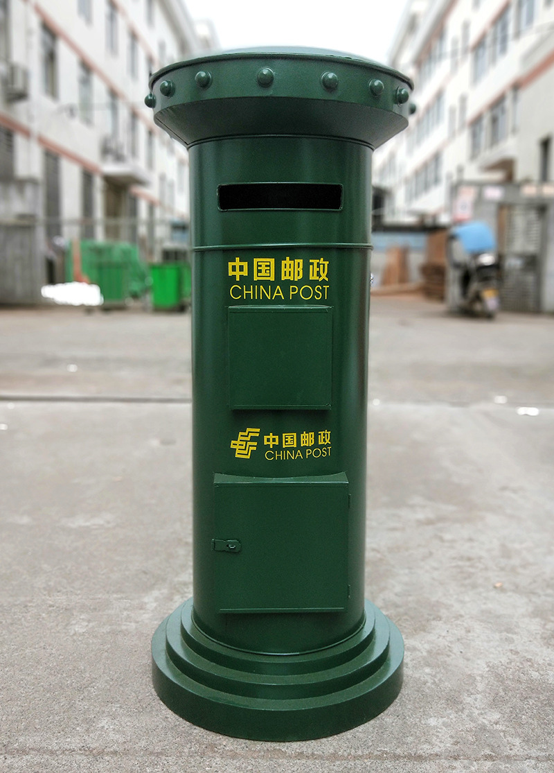 复古铁艺邮政邮筒创意个性落地摆件信箱大号移动摄影装饰道具厂销