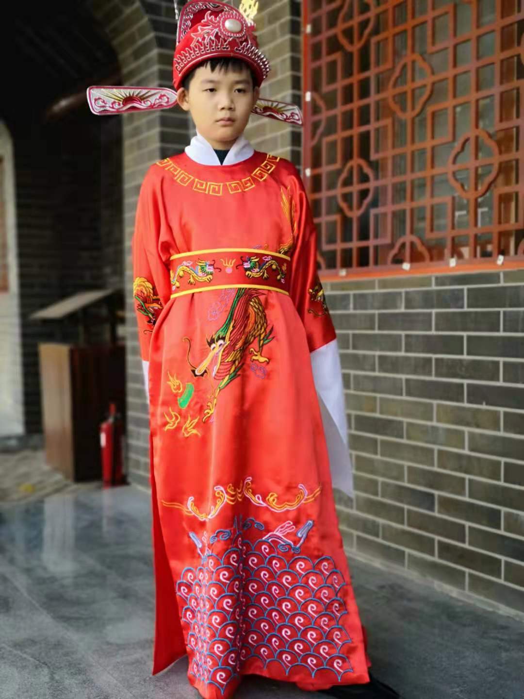 戏曲儿童戏服状元服京剧古装戏服中秋博饼状元服黄梅戏服厂家