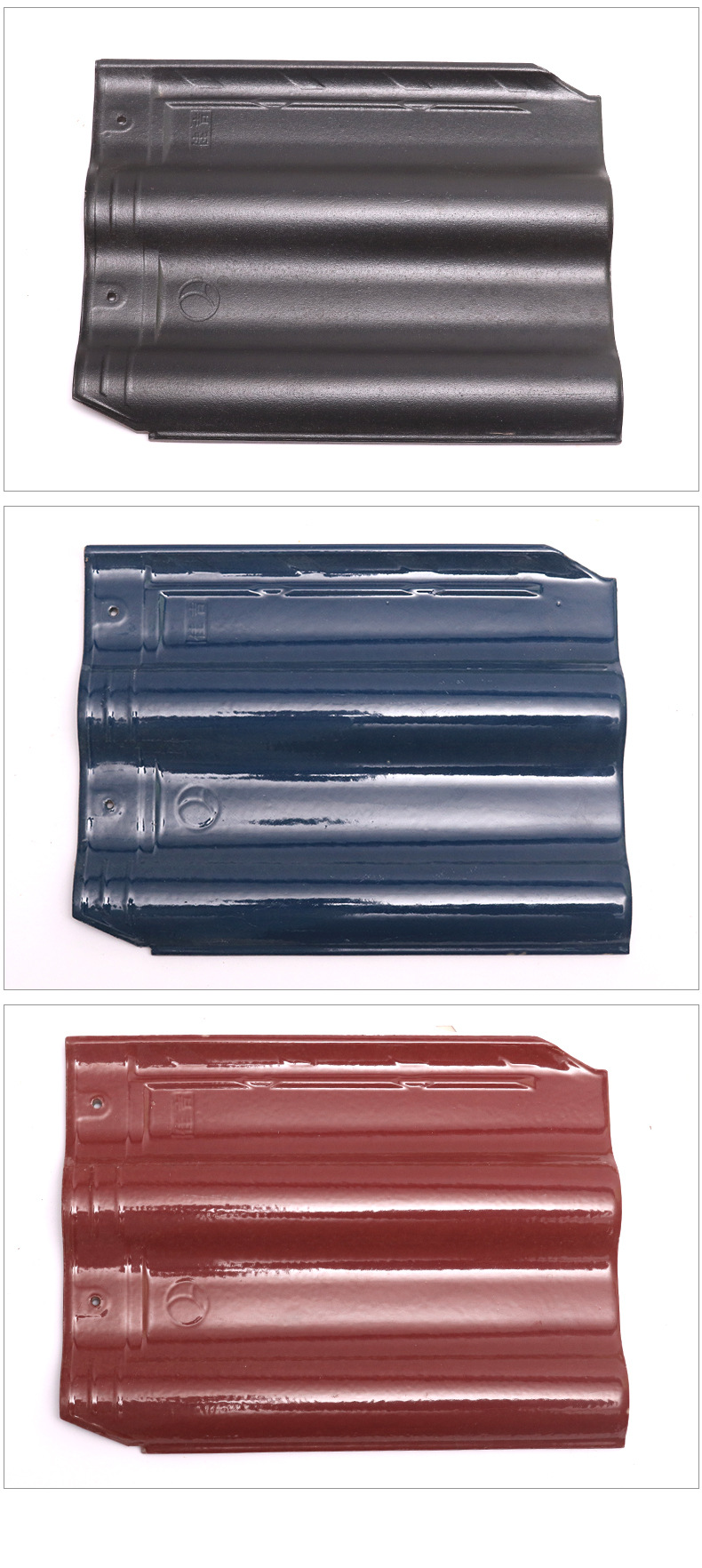 江西全瓷屋面瓦陶瓷瓦缺角瓦全瓷欧式连锁瓦陶瓷瓦直销琉璃瓦