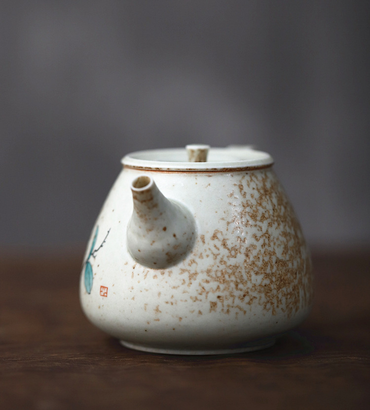 景德镇手绘茶壶景德镇手工茶壶彩绘宋画写意喜上枝头主人壶泡茶壶