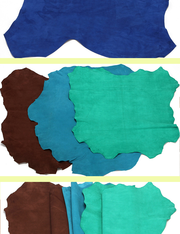 羊反绒羊皮绒面皮革真皮山羊皮翻毛皮面料羊京反毛皮皮料现货批发