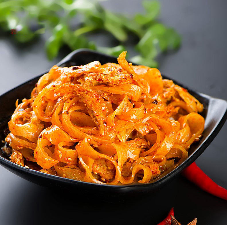 陕西特产岐山擀面皮香辣口味方便速食真空包装1件6袋可一件代发