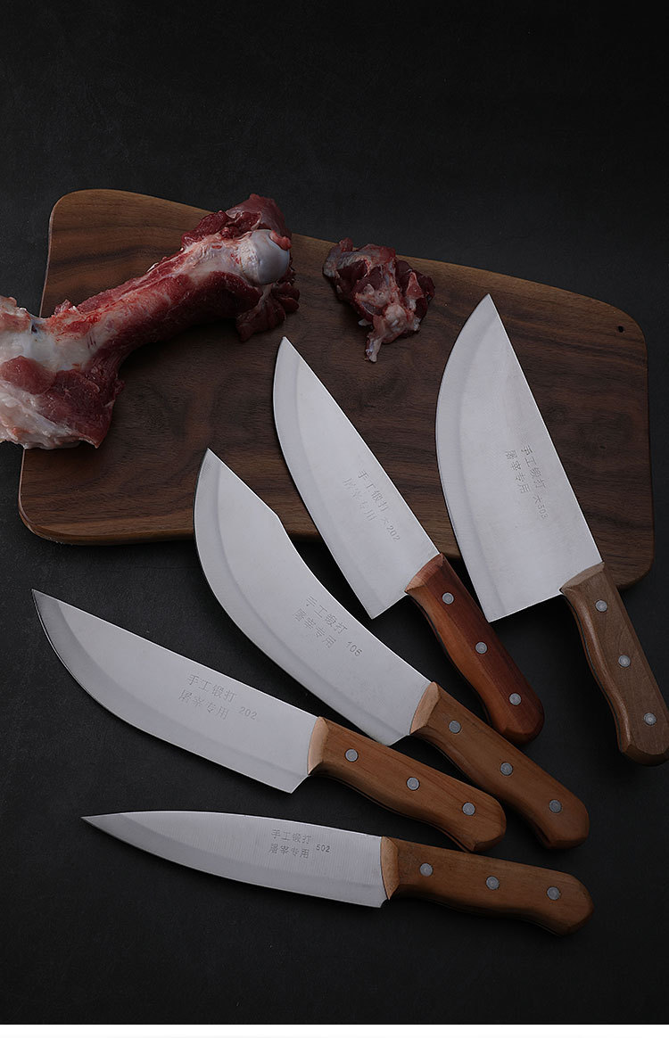 手工锻打屠宰刀杀猪剔骨剥皮尖刀分割牛刀杀羊杀牛刀割肉宰牛刀具