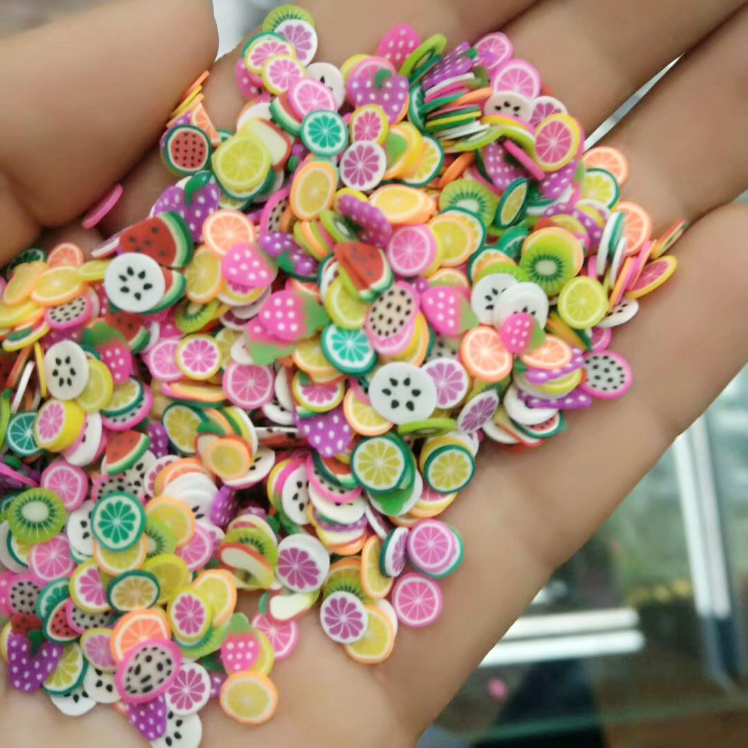diy软陶水果混款薄片食玩软陶片史莱姆ins水晶泥填充物美甲贴片