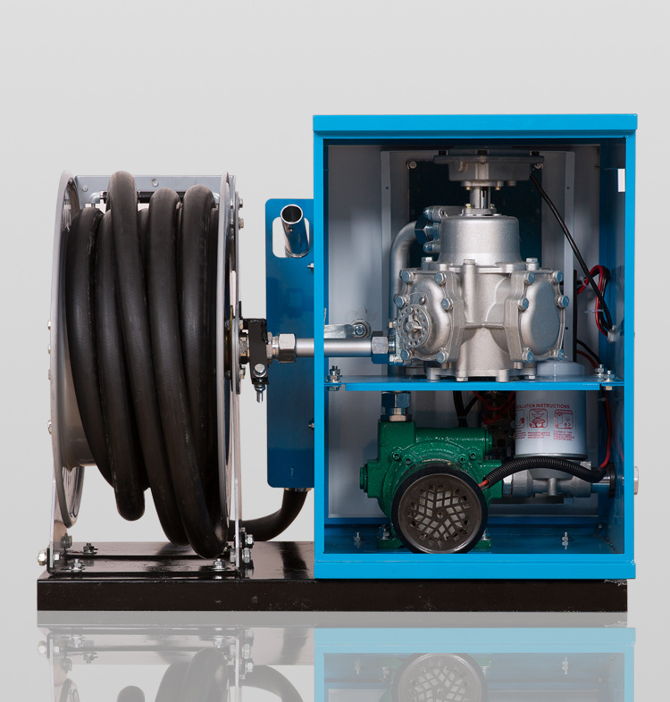 70型静音车载大流量加油机卷盘一体机12v24v220v柴油全自动加油泵