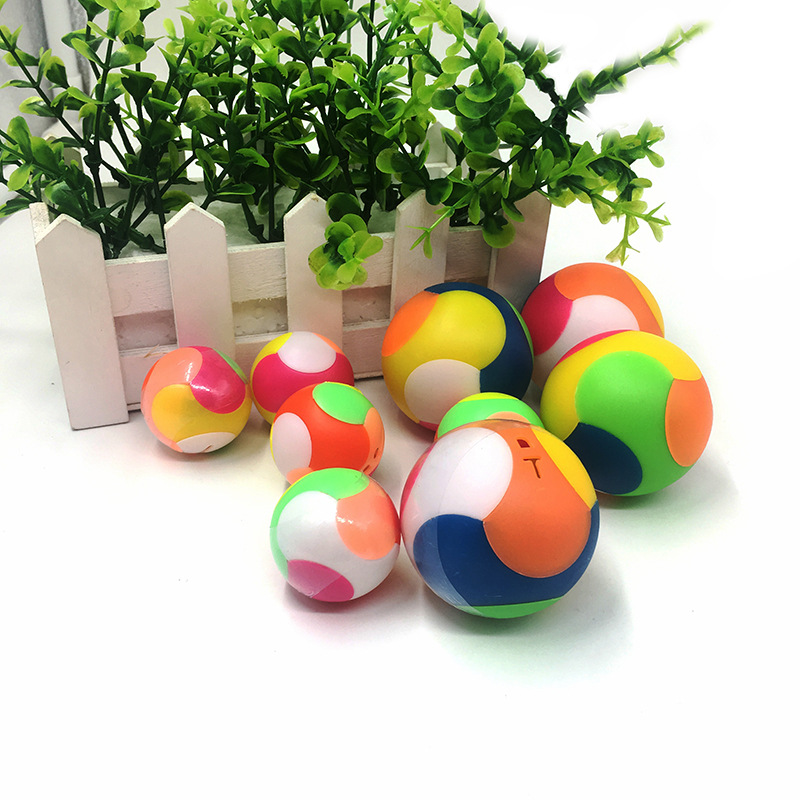 跨境热销益智儿童玩具魔方球智力拼插6块拼球拼装球积木地摊供货