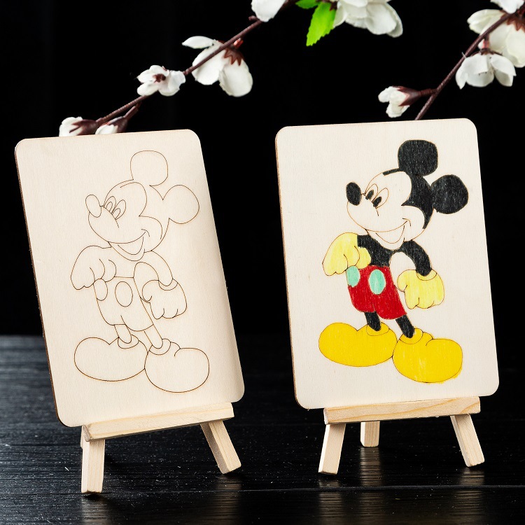 儿童diy木板画 幼儿园宝宝益智手工填色环保创意美术小画板xhhb01