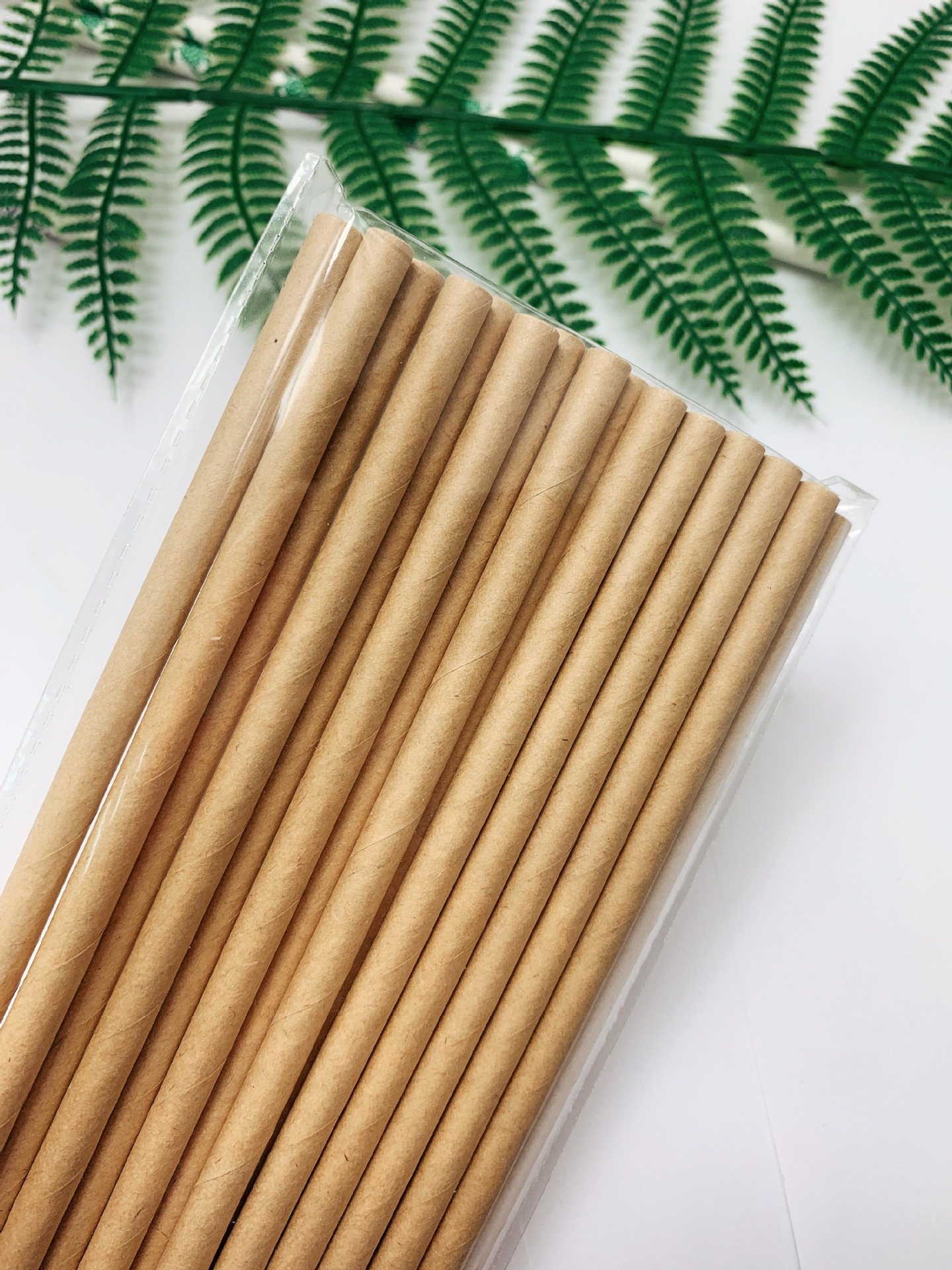 本色咖啡色吸管原纸色可食用食品级6毫米纸质环保本色纸吸管