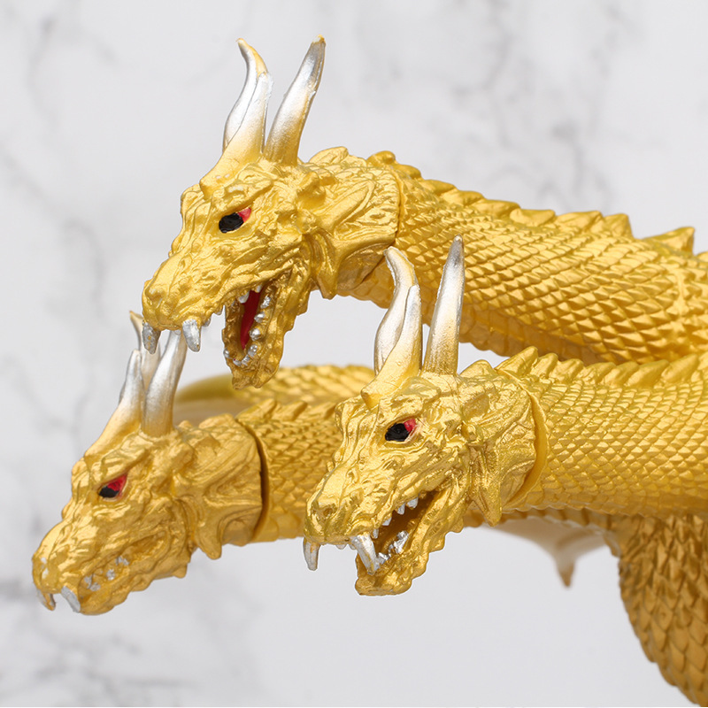 哥斯拉2怪兽 三头龙 基多拉 金龙 手办玩偶微景观摆件