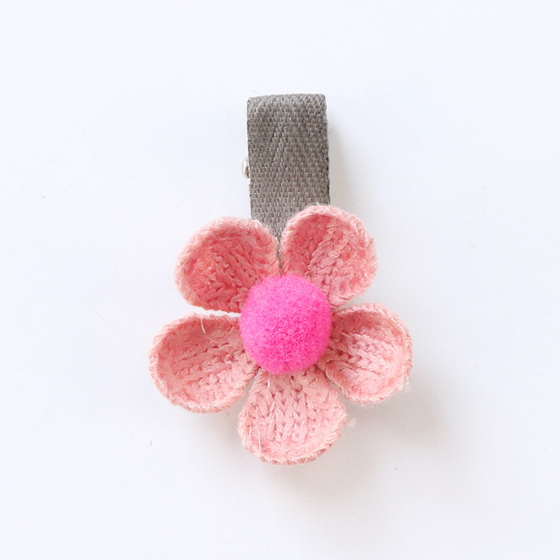 韩国儿童公主可爱阳光花朵向日葵发夹手工编织宝宝发绳橡皮筋批发