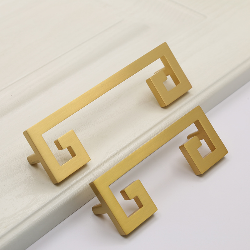 新中式衣柜门 拉手古铜金色橱柜子抽屉门把手家具实木门拉手五金