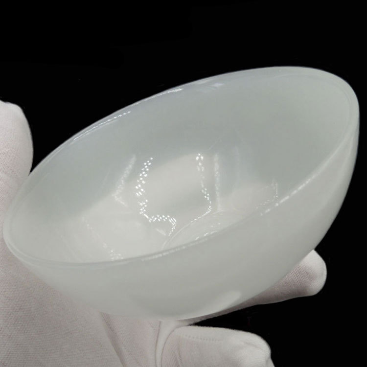 初沐 外蒙料白玉饭碗大口径玉碗批发