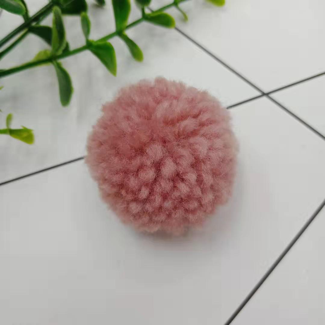 厂家直销 4cmdiy粗毛线毛球 彩色绒球 服装辅料饰品配件 可订做