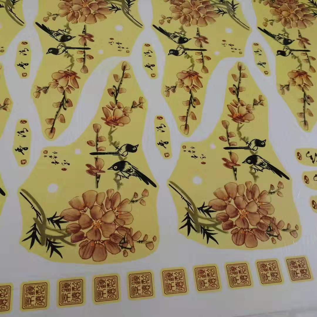 釉上彩花纸 陶瓷花纸 鸟食罐贴花低温烤花纸陶艺花纸定制