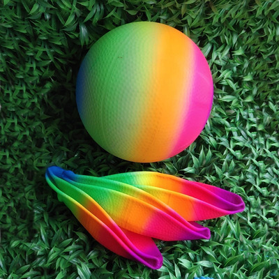 厂家直销 南瓜甩球7寸18cm彩虹球南瓜球中老年专用健身儿童手甩球