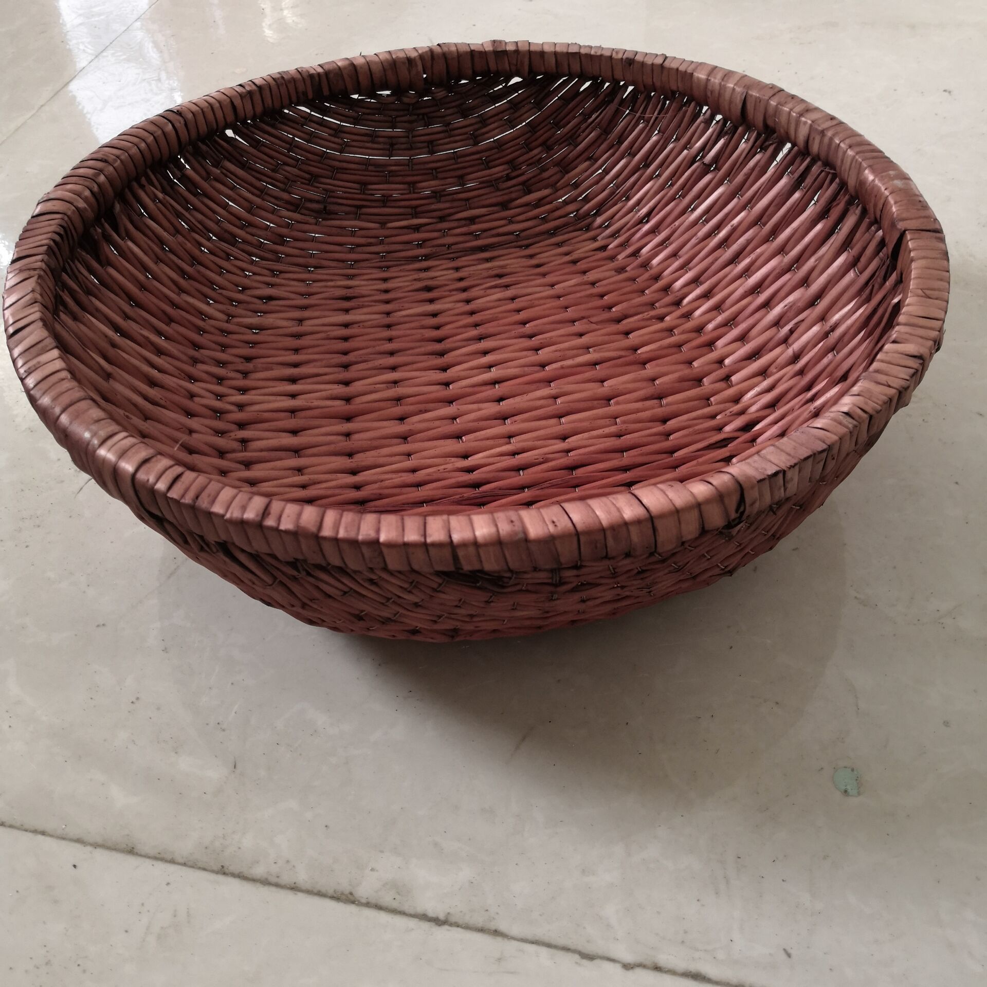 儿童拍摄道具复古做旧笸箩筐容器框手工藤柳编篮新生儿摄影道具