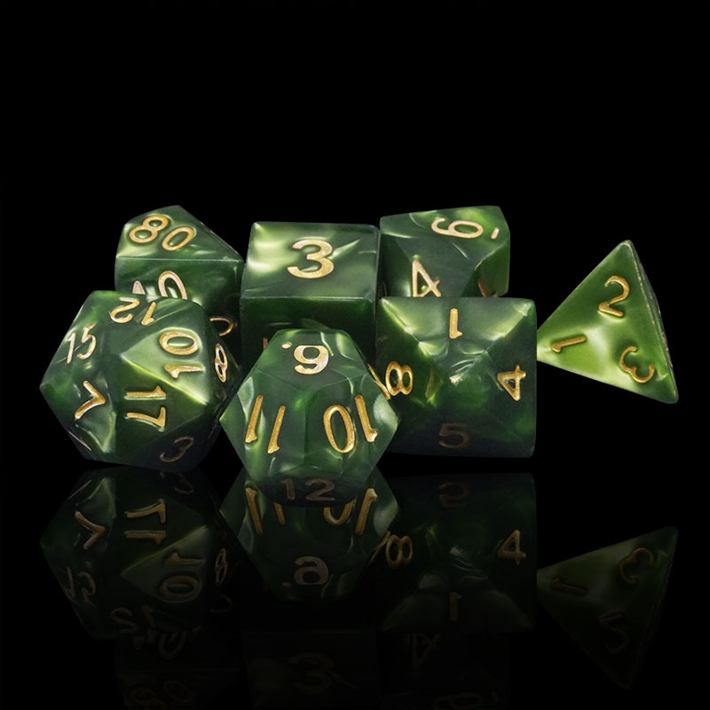 厂家供应高档七粒多面骰子套装龙与地下城dnd跑团筛子