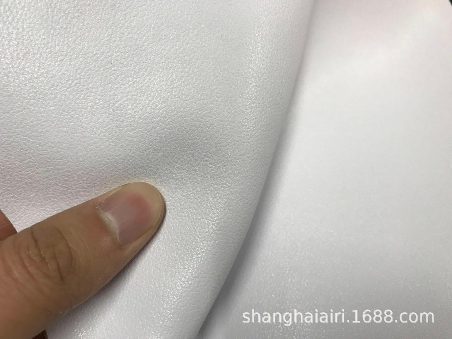 nappa纳帕纹白色牛皮箱包鞋履用真皮皮料新型二层牛皮手感柔软