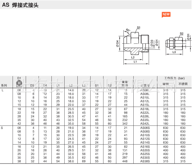 pk标准as28lx焊接直通液压过渡管接头h型高压油管卡套式din24度