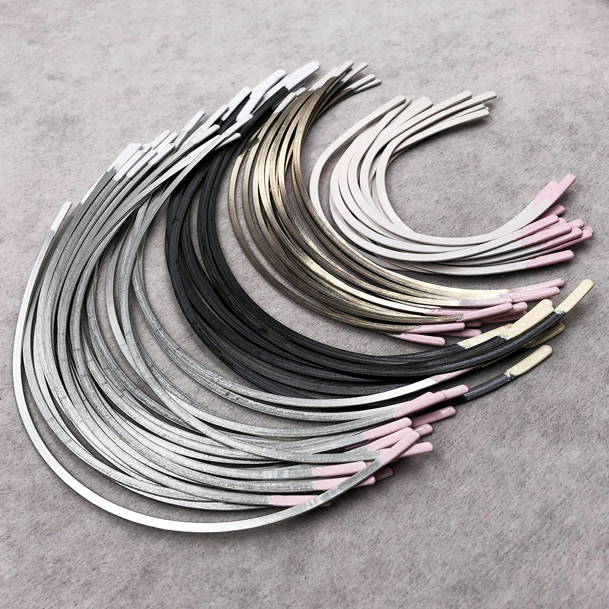 定制生产电镀钢圈 文胸喷漆不锈钢包胶钛镍记忆合金扁线钢托定做