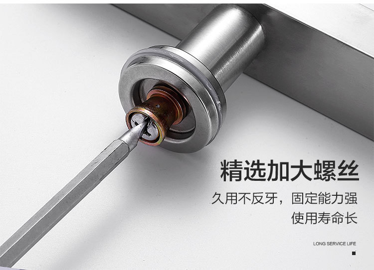 玻璃门拉手不锈钢方管黑色门把手加厚推拉门地弹门ktv门拉手定制