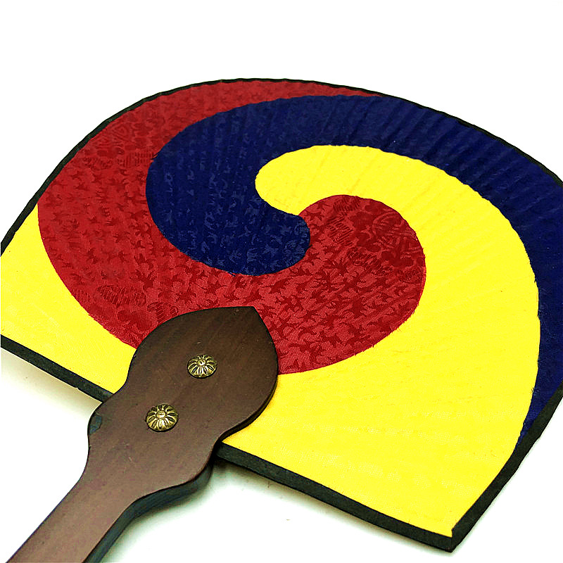 韩国民俗传统特色太极布艺扇子 装饰品墙壁挂件 朝鲜族工艺品礼品