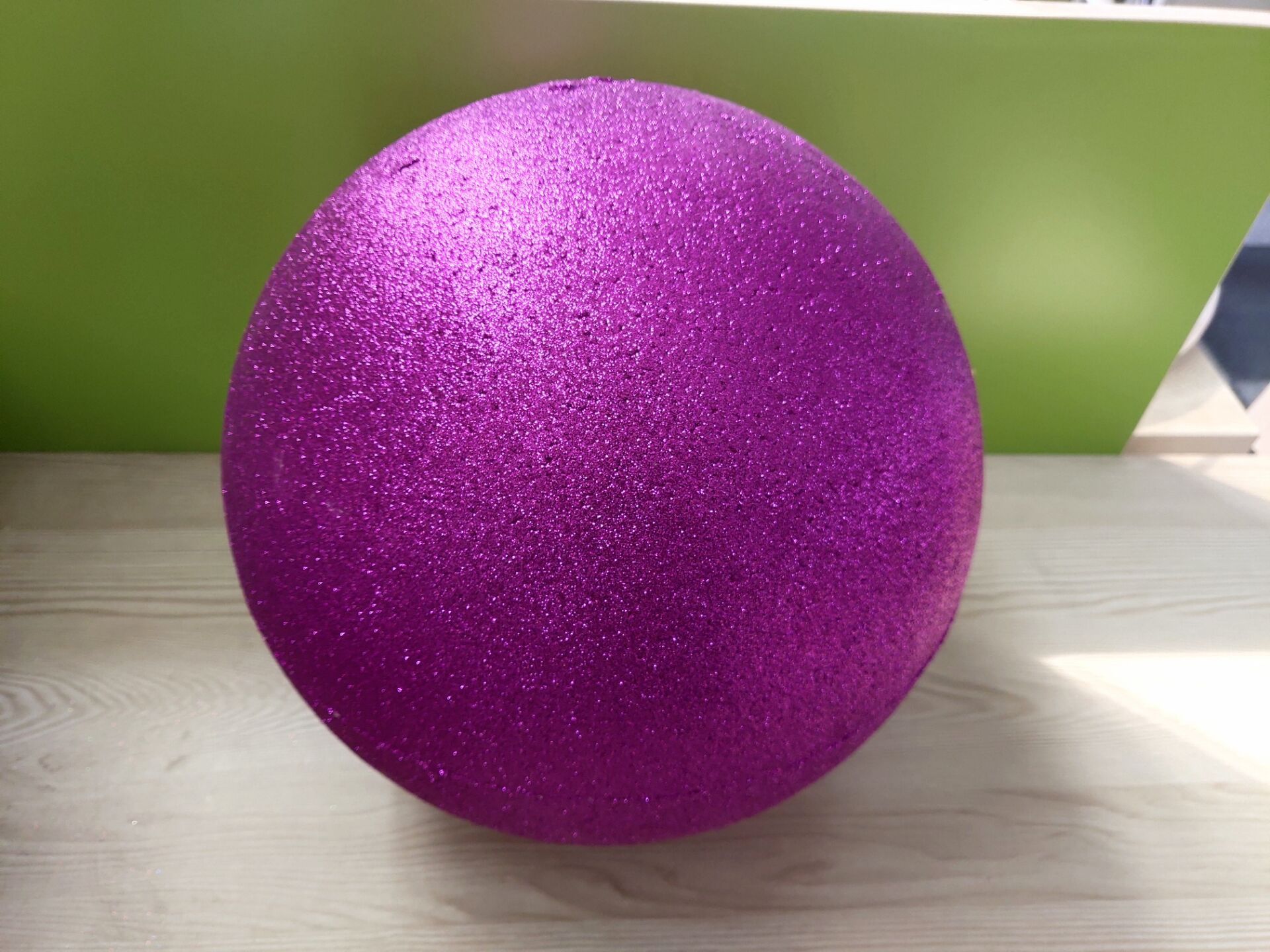 保利龙金葱粉球紫色金色泡沫圆球婚庆装饰会场布置diy挂件6-30cm