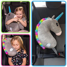 汽车抱枕车用抱枕靠垫可爱创意车内用安全带护肩套抱枕儿童头颈枕