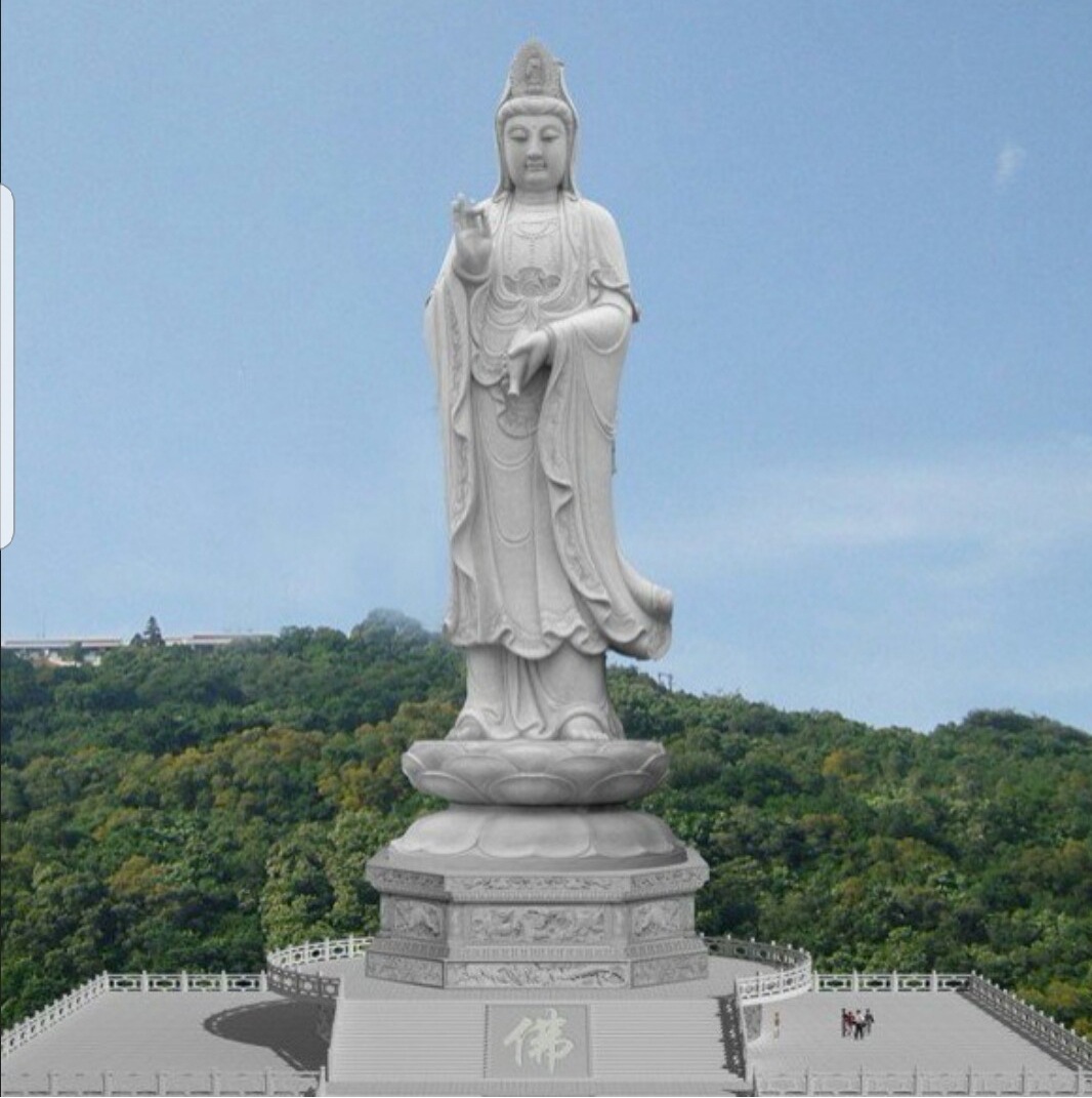 石雕佛像汉白玉观音菩萨大型人物雕像菩萨站像雕塑寺庙佛像