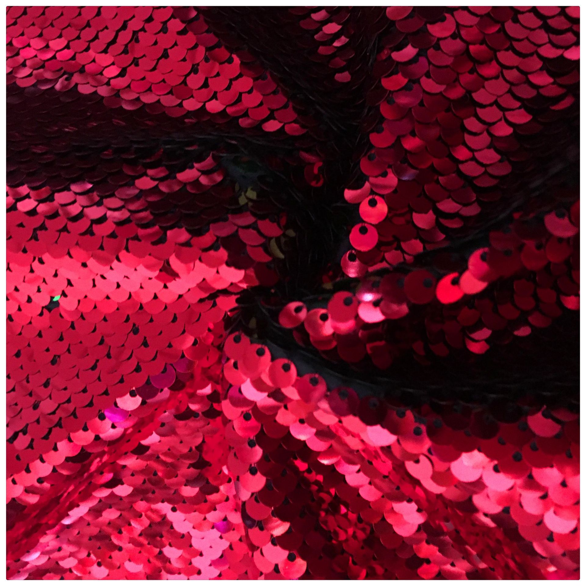 亮片布 5厘双面翻转亮片布料 箱包服装珠片面料 七彩幻彩珠片绣