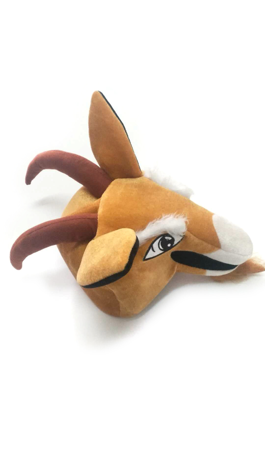 圣诞节羚羊毛绒帽子万圣节狂欢节日舞会演出道具毛绒羚羊帽子头套