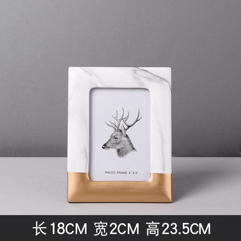 Nordic Ceramic Photo Frame Creative Showroom Soft Decoration Modern Minimalist Marbling Home Craft