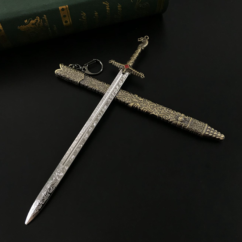 权力的游戏武器冰与火之歌史塔克家族守誓剑合金兵器模型22cm