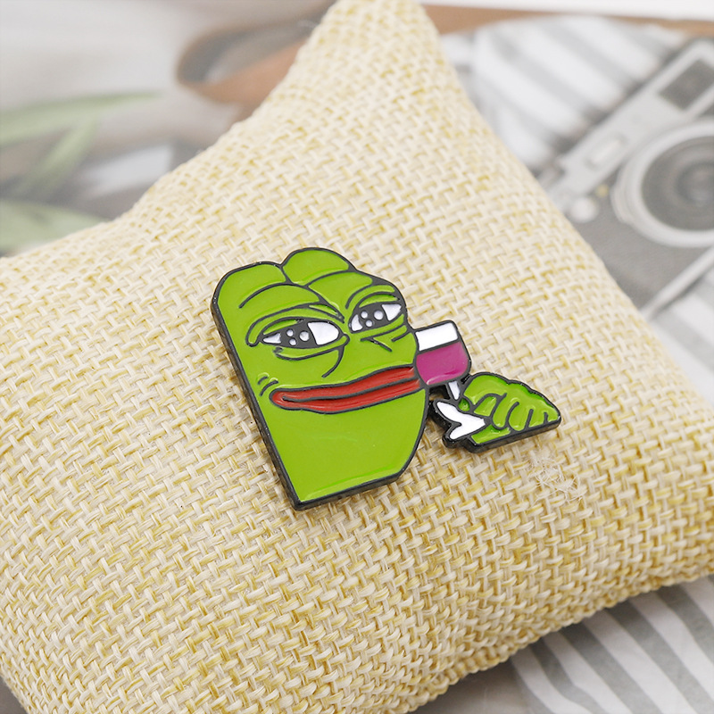 欧美跨境配饰 pepe the frog佩佩青蛙胸针古怪表情微章衣饰