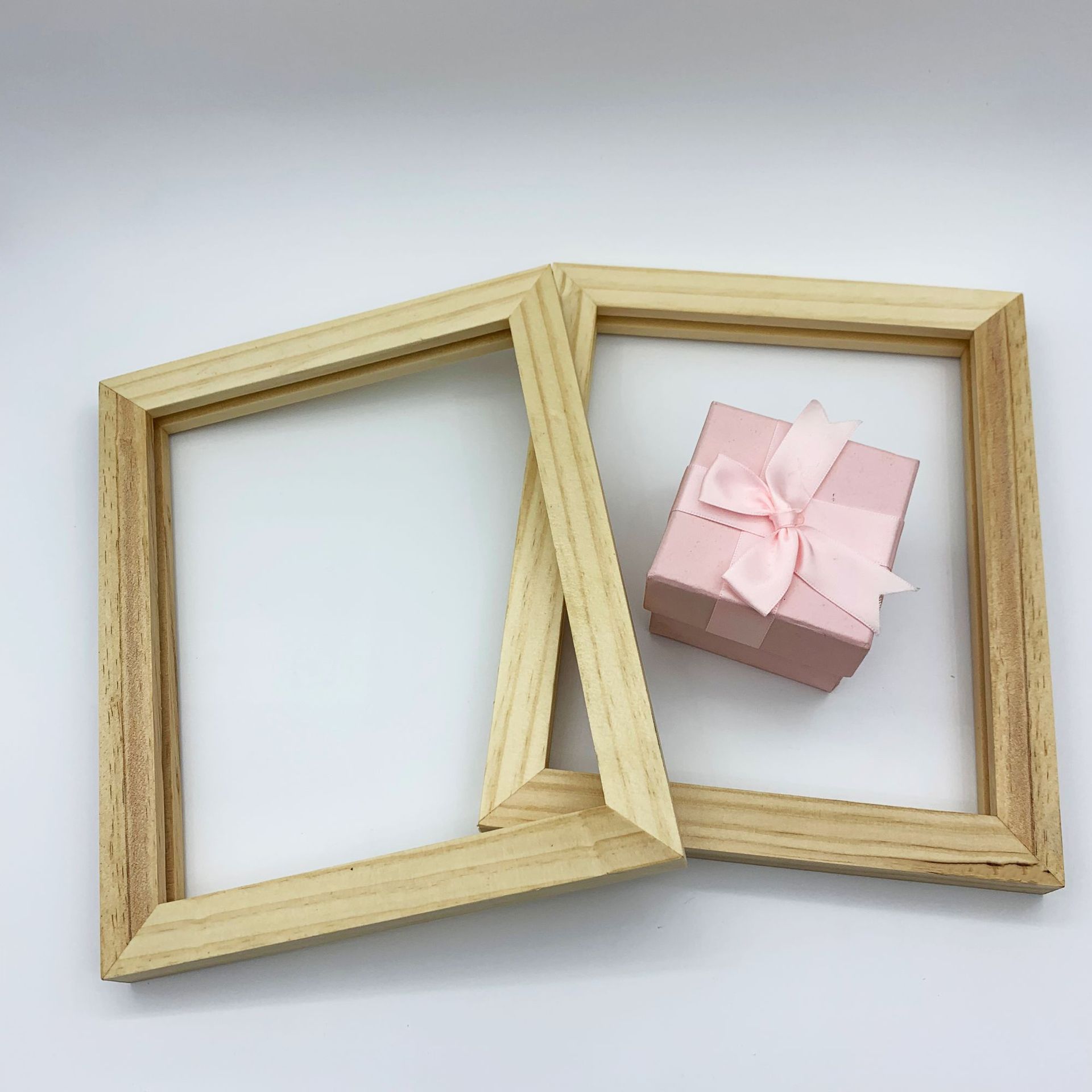 简约木框标本框松木相框实木框木质婊装框黑胡桃展示框 木制定制