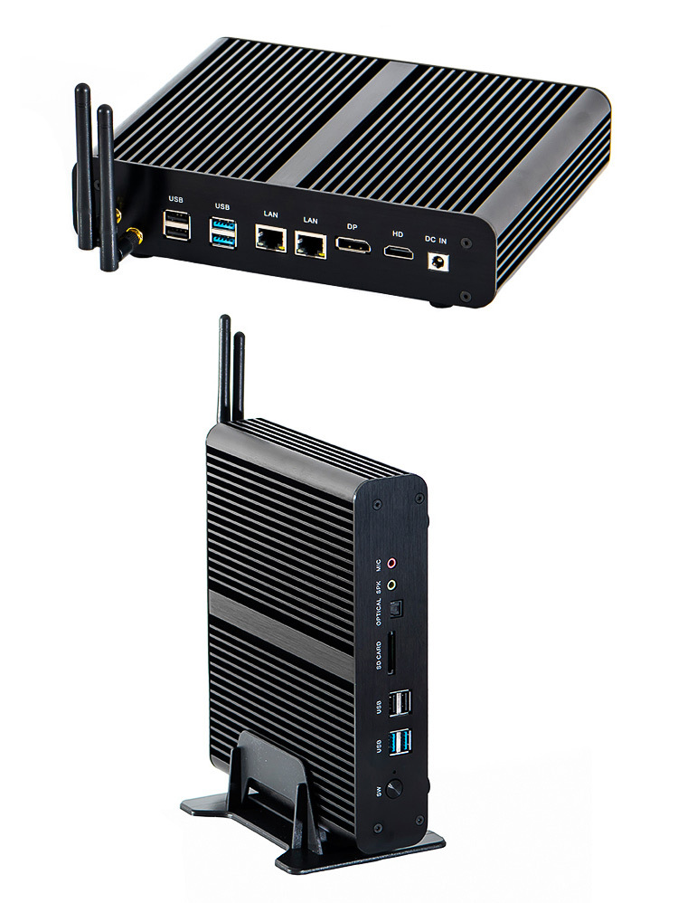 占美迷你电脑小主机i7i8游戏商务办公家用htpc客厅无风扇台式机