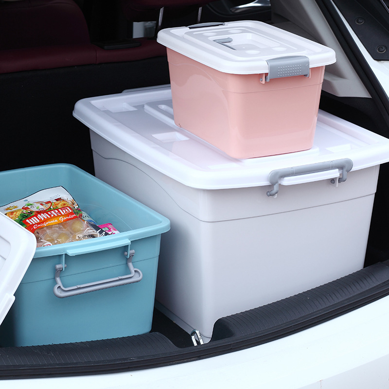 Large Plastic Storage Box Wholesale Toy Clothes Storage Box Outdoor Transparent Quilt Home Finishing Storage Box Small