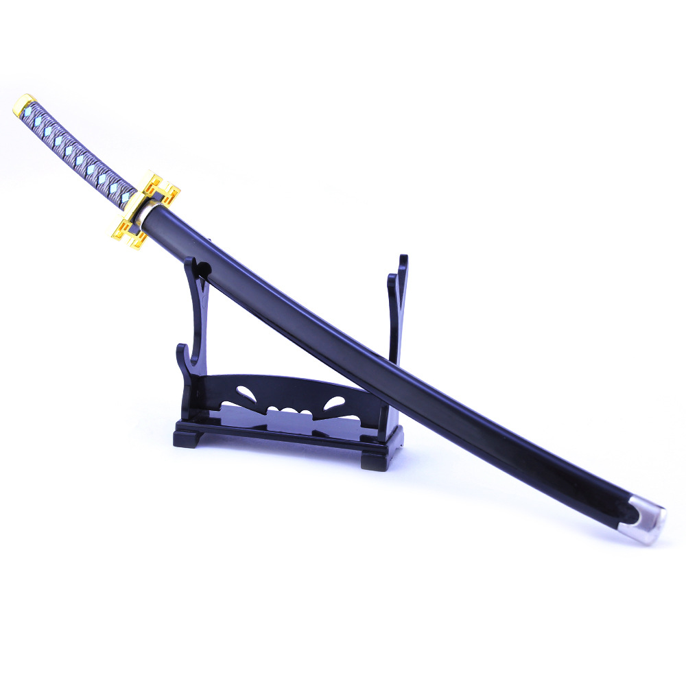 鬼灭之刃 霞柱时透无一郎日轮刀合金模型 动漫周边武器钥匙口26cm